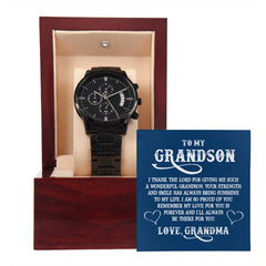 Black Chronograph Watch - For Grandson From Grandma